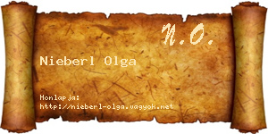 Nieberl Olga névjegykártya